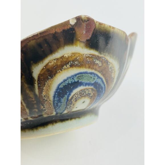 Set 2 Tonala Pottery 10" Lotus Plate Platter & Bowl El Palomar Mexico Signed Flo - Picture 12 of 15